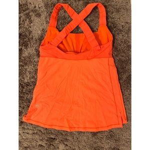 Lululemon orange cross cross back tank